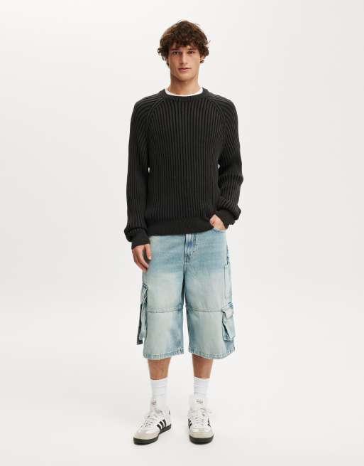 Cotton:On Super baggy jort in cargo oasis blue