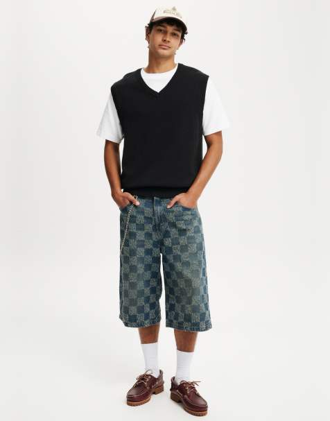 Cotton:On Super baggy jort in check up blue - view 1
