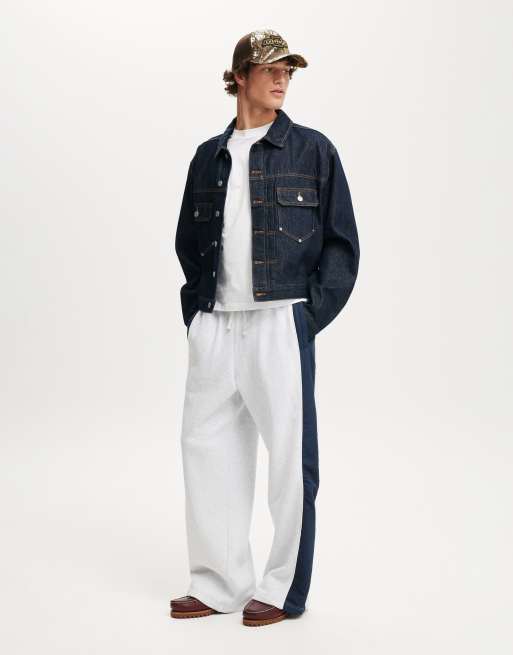 Cotton:On Super baggy track pant in grey