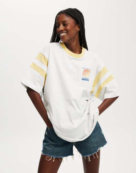 Cotton:On Super oversized graphic tee in grey - view 1