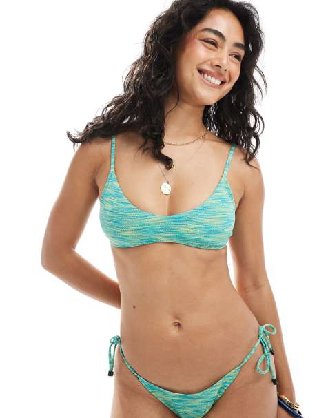 Cotton:On Super scoop bikini top in multi - view 1