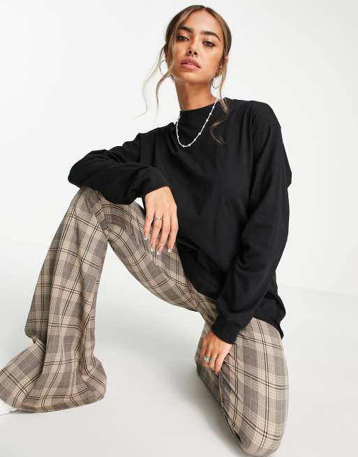 Cotton:On – Svart långärmad T-shirt i oversize