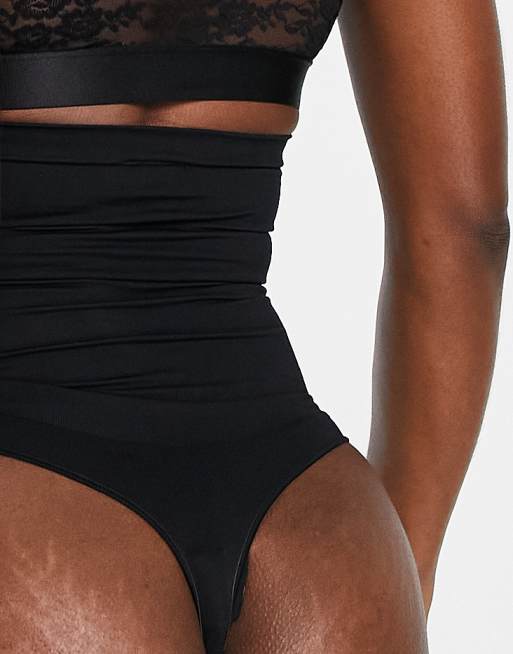 Cotton:On – Svarta, formande stringtrosor med hög midja , 4 av 4