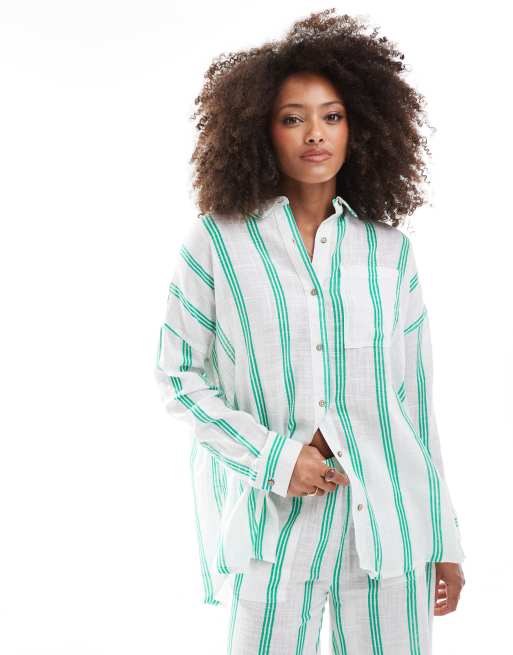 Cotton:On Swing beach shirt in multi