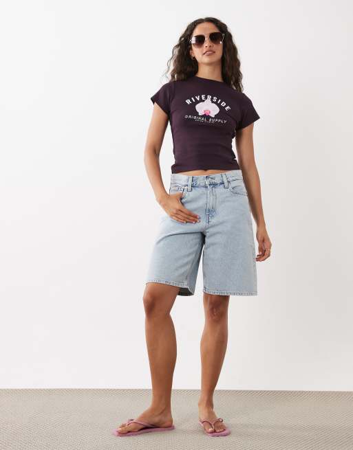Cotton On - T-shirt effet rétréci à imprimé graphique - Mûre foncé, 2 de 4