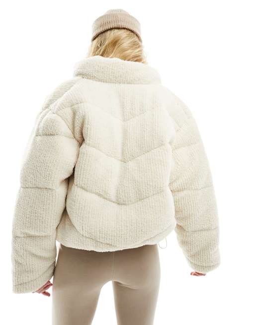 Fluffy jacket hot sale cotton on