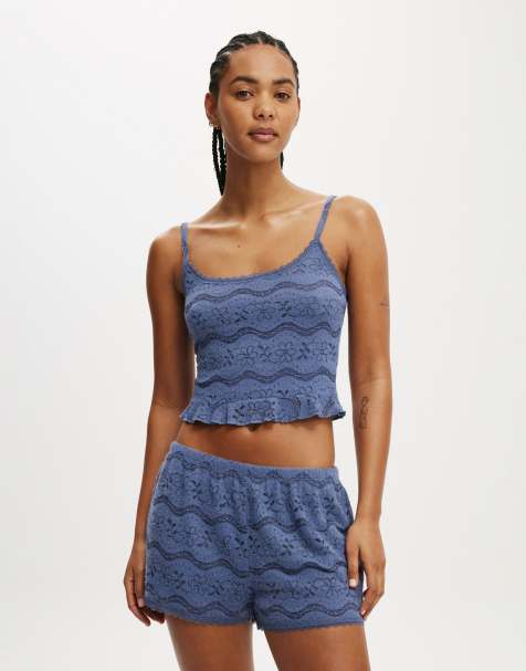 Cotton:On Textured super soft cami in blue - view 1
