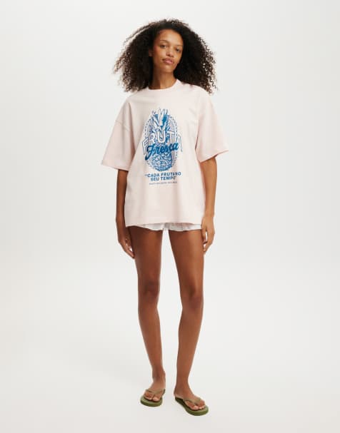 Cotton:On The boxy graphic tee in pink - view 1