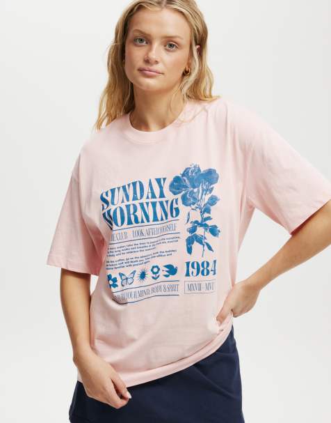Cotton:On The boxy graphic tee in pink - view 1