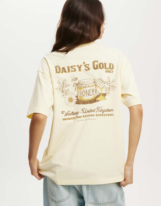 Cotton:On The boxy graphic tee in yellow