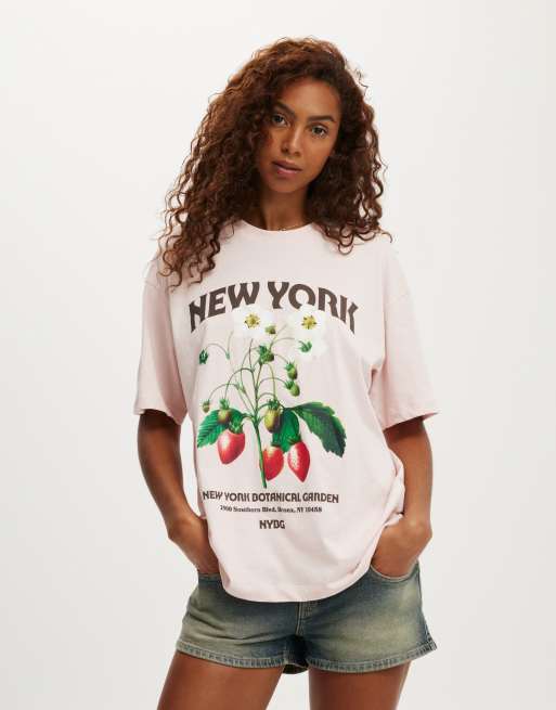 Cotton:On The lcn boxy graphic tee in pink