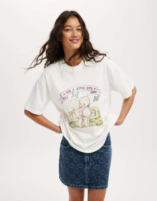 Cotton:On The lcn boxy graphic tee in white