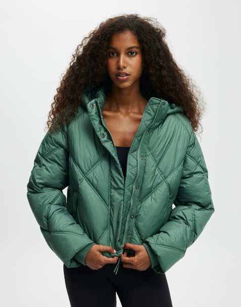 Cotton:On The mother puffer jacket in green - view 1