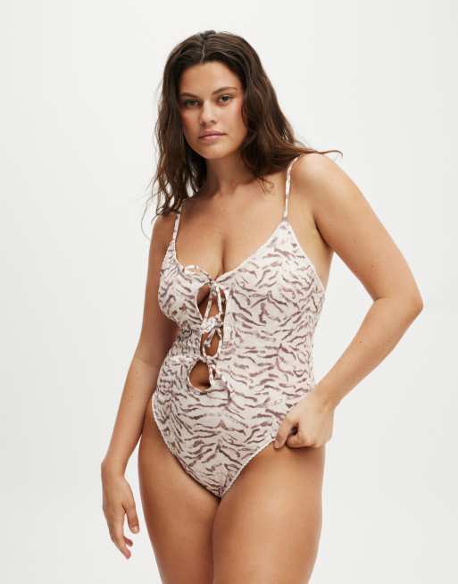 Cotton:On Tie front cut out one piece brazilian in off-white