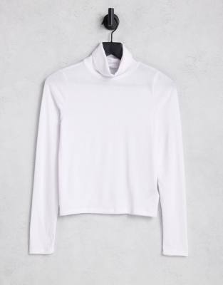 Cotton:On - Top col roulé à manches longues - Blanc | ASOS