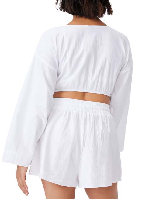 Cotton:On - Top de plage noué sur le devant - Blanc, 2 de 4