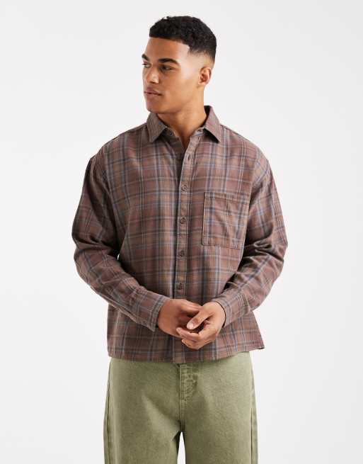 Cotton:On Tribeca long sleeve shirt in brown