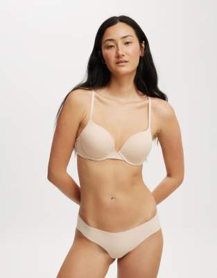 Cotton:On Ultimate Comfort Push Up2 T-Shirt Bra In Beige-Neutral