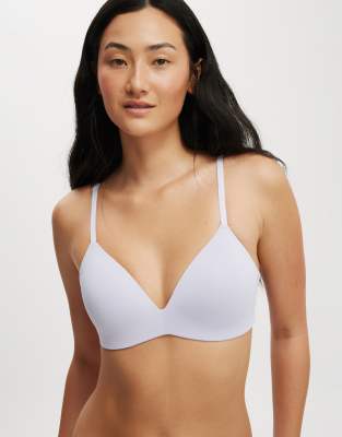 Cotton:On Ultimate Comfort Wirefree T-Shirt Bra In Purple