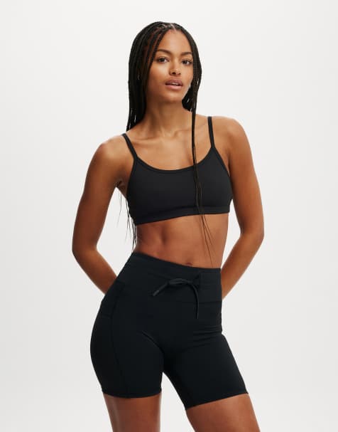 Cotton:On Ultimate run rib  short in black - view 1