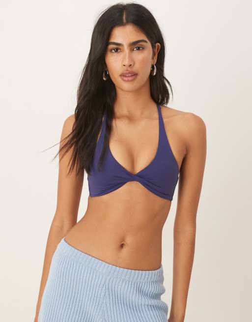 Cotton:On Ultra luxe twist front crop in blue