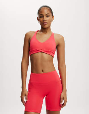 Shop Cotton:On Ultra soft elastic racer crop in frenchie red Online – Trendy & Affordable Fashion