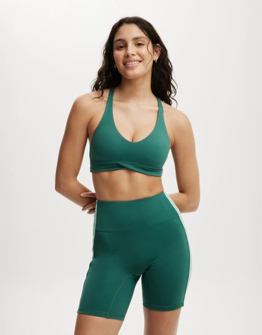 Cotton:On Ultra soft elastic racer crop in sporty green/ yellow dream