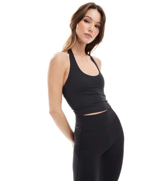 Cotton:On Ultra soft halter neck tank in black - view 1