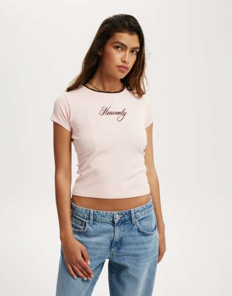 Cotton:On Urban graphic baby tee in pink - view 1