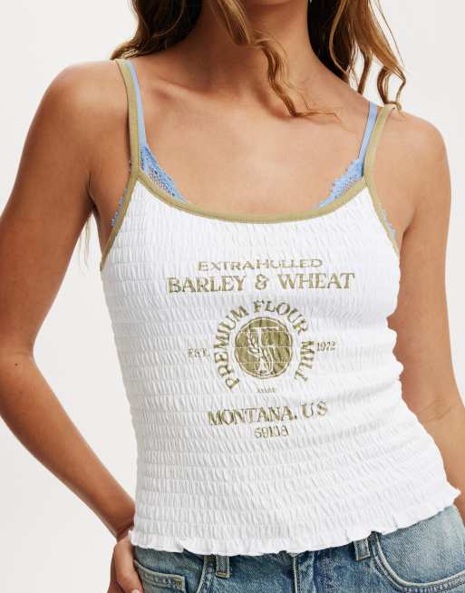Cotton:On Urban graphic cami in white