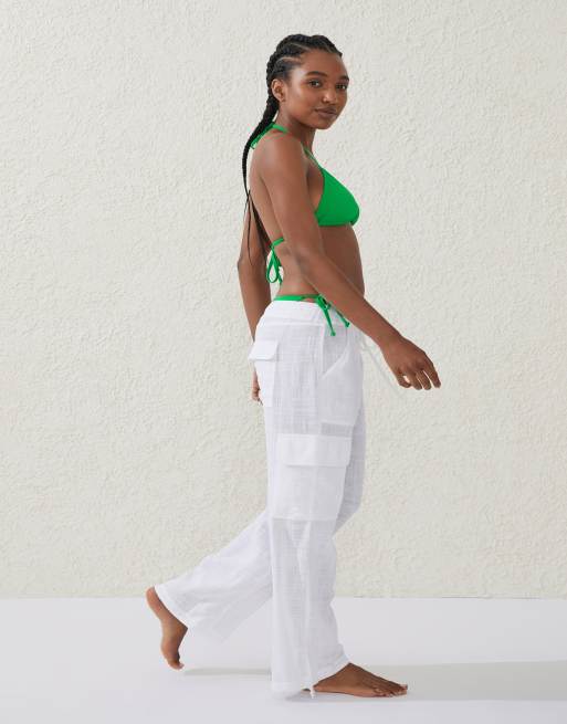 Cotton:On Utility beach pant in white