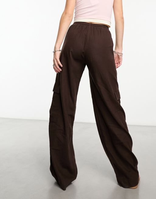 Cotton:On Utility Wide Leg Pants in Brown