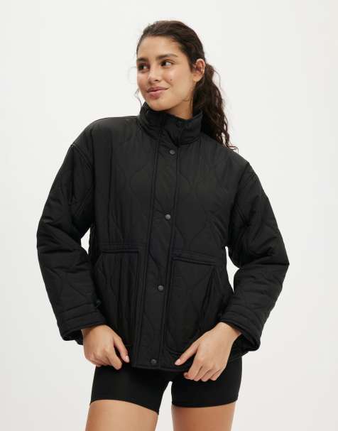 Cotton:On Warm up relaxed lightweight jacket in black - view 1