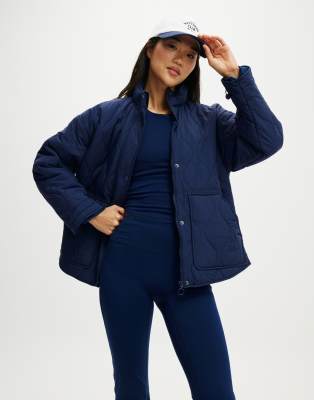 Cotton:On Warm up relaxed lightweight jacket in heritage blue