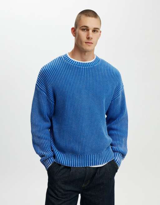 Cotton:On Washed box fit crew knit in blue