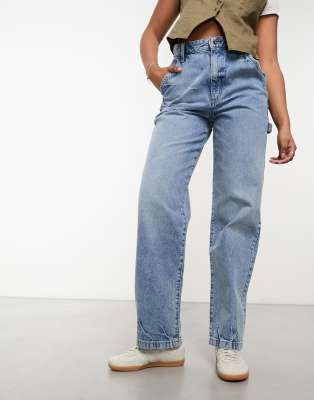 Cotton:On wide leg carpenter jeans in blue