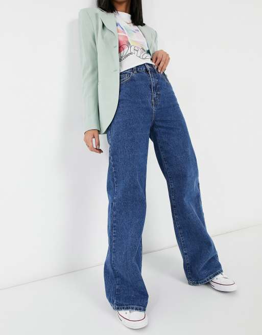 Cotton:On wide leg jeans in midwash blue, 4 of 4