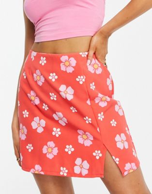 Cotton:On woven mod mini skirt in pink