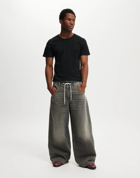 Cotton:On Y2k super wide jean in grey - view 1