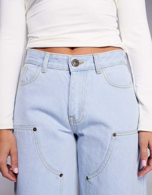 Courtside – Baggy-Carpenter-Jeans in hellblauer Waschung, 4 von 5