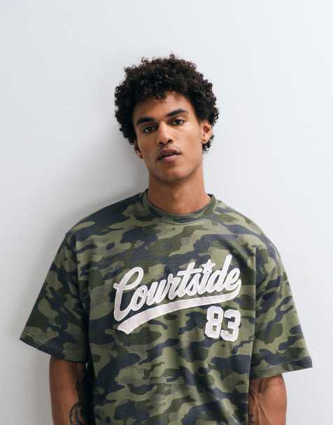Courtside - Camiseta verde con estampado de camuflaje - view 1