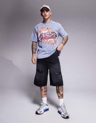 Courtside Extreme Distressed Denim Jorts