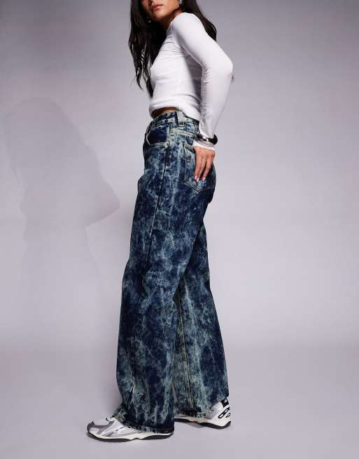 Courtside - Jean baggy - Bleu foncé délavé, 2 de 5