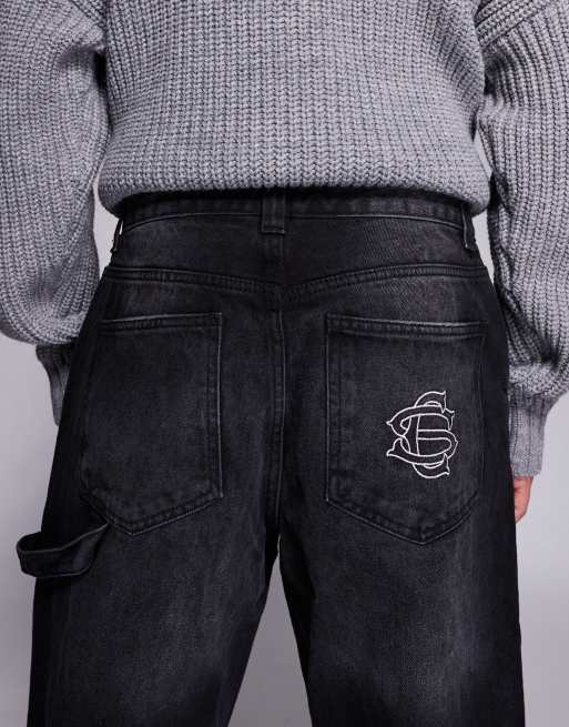 Courtside - Jean baggy charpentier - Noir délavé, 4 de 5