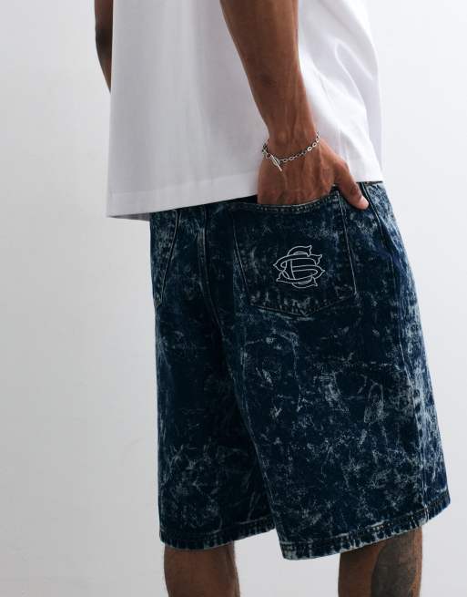 Courtside - Jorts i denim i mørk syrevask, 4 af 5
