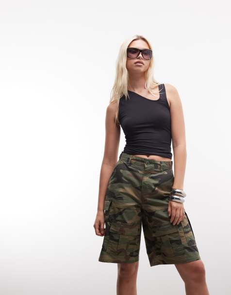 Courtside – Kamouflagemönstrade, baggy cargoshorts - view 1