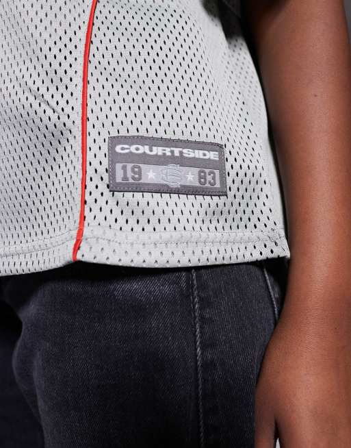 Courtside - Maillot de hockey à col V et empiècements - Gris/beige, 4 de 4