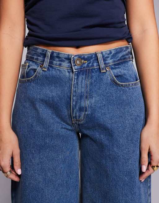 Courtside – Niebieskie jeansy oversize z podwijanymi nogawkami, 5 z 5