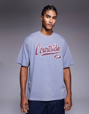 Courtside Oversized T-shirt In Purple