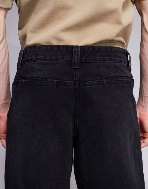 Courtside - Rechte jeans met extreem baggy pijpen in zwart met wassing, 4 van 5
